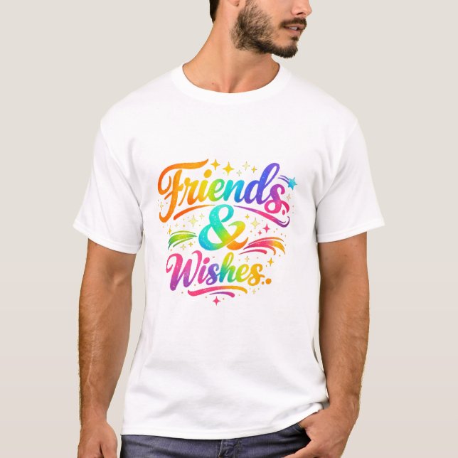 "Friends & Wishes." T-Shirt (Front)
