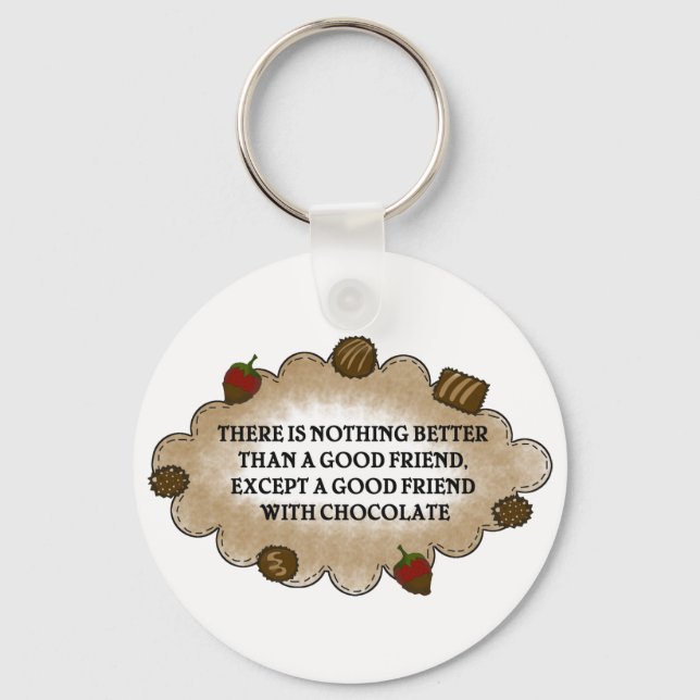 Friends With Chocolate Key Ring (Front)
