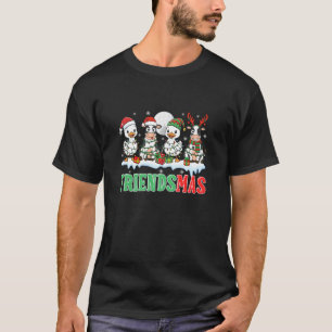 Friends Xmas Group Santa Reindeer Elf Ducks Cows F T-Shirt