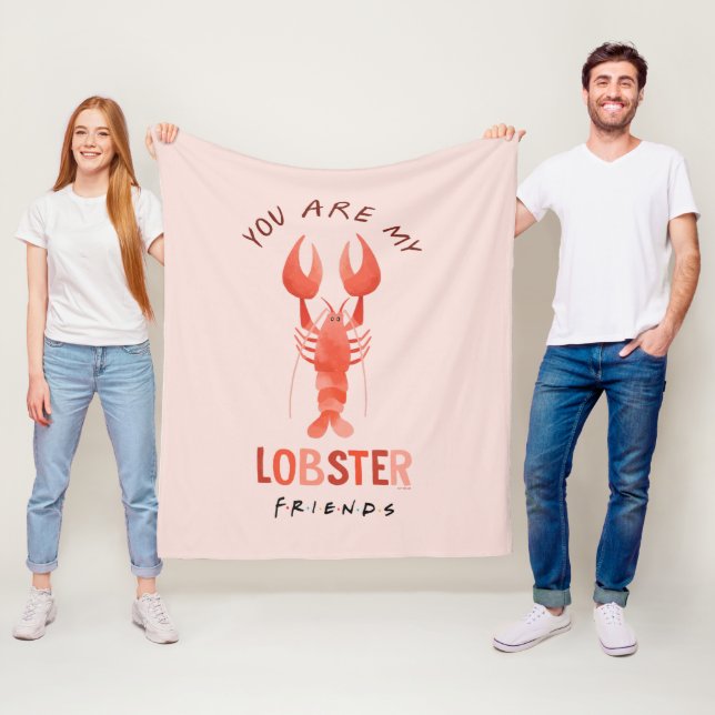FRIENDS™ | You Are My Lobster Watercolor Graphic Fleece Blanket (In Situ)