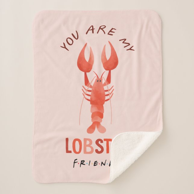 FRIENDS™ | You Are My Lobster Watercolor Graphic Sherpa Blanket (Front)