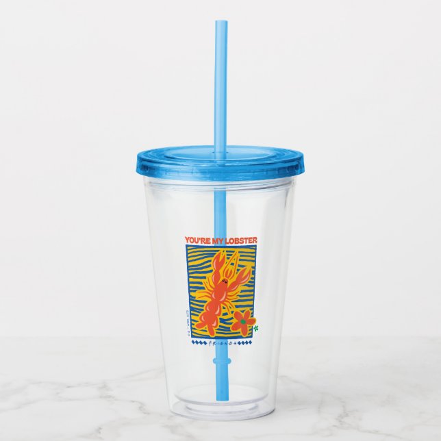 FRIENDS™ | You're My Lobster Vibrant Graphic Acrylic Tumbler (Front)