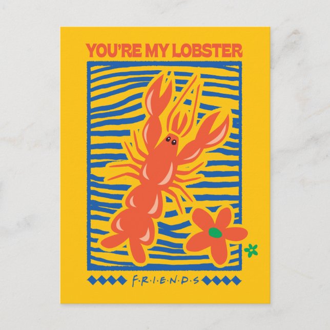 FRIENDS™ | You're My Lobster Vibrant Graphic Postcard (Front)