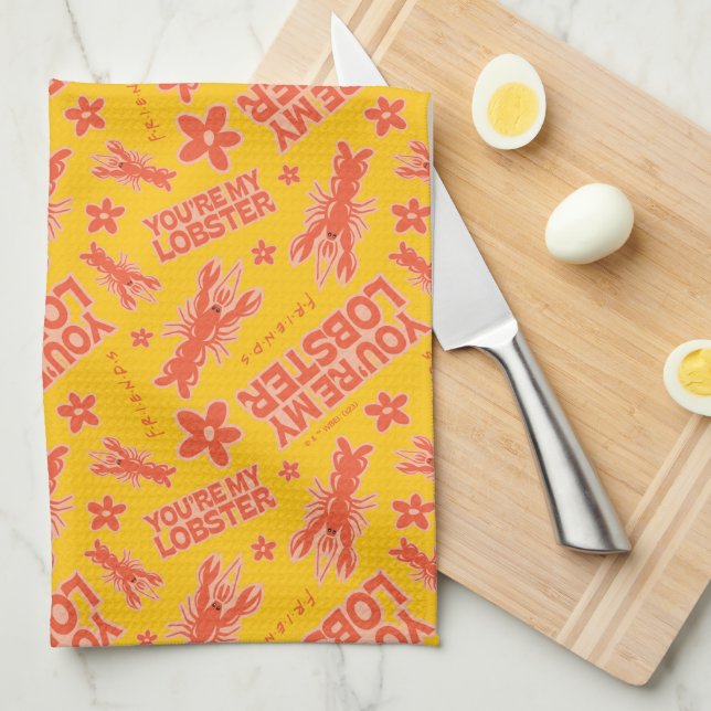 FRIENDS™ | You're My Lobster Vibrant Pattern Tea Towel (Quarter Fold)