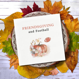 Friendsgiving and Football Thanksgiving Dinner Napkin