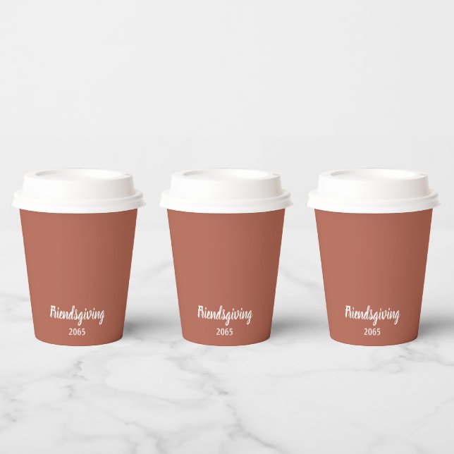 Friendsgiving Cinnamon Thanksgiving  Paper Cups (Multi)