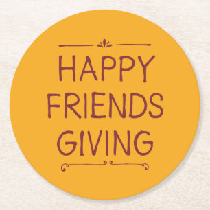 Friendsgiving Coaster Yellow