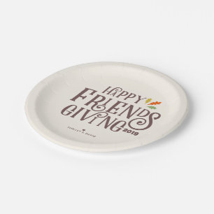 Friendsgiving Colour of Autumn Paper Plate