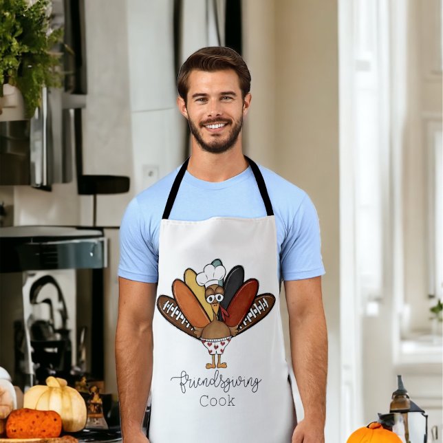 Friendsgiving Cook Turkey Boxers Funny Apron (Creator Uploaded)