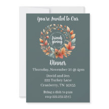 Friendsgiving Dinner Invitation