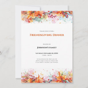 Friendsgiving Dinner Invitation