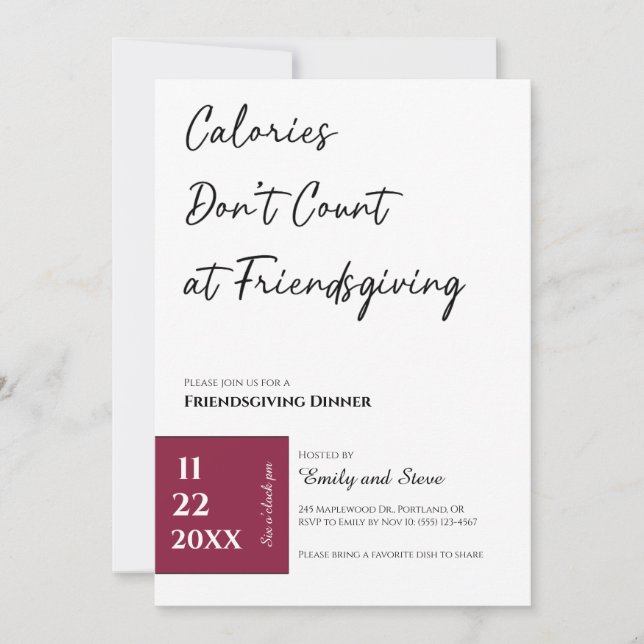 Friendsgiving Dinner Invitation (Front)