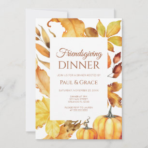 Friendsgiving Dinner Invitation Fall