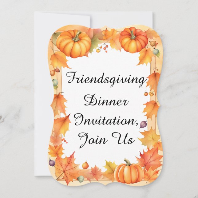  Friendsgiving Dinner Invitation, Join Us Invitation (Front)