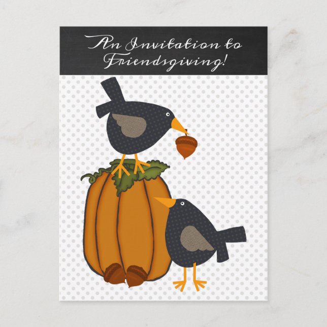 Friendsgiving Dinner Invitation Postcard (Front)