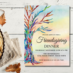 Friendsgiving Dinner  Invitation Postcard
