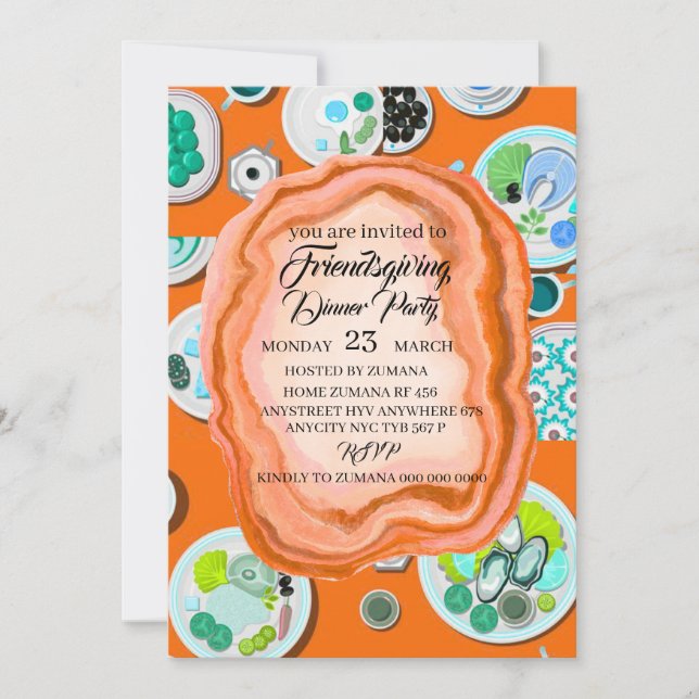 Friendsgiving Dinner Invitation, Thanksgiving Part Invitation (Front)