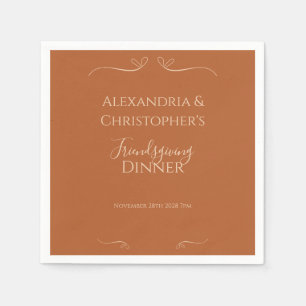 Friendsgiving Dinner Party Chic Elegant Napkin