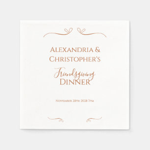 Friendsgiving Dinner Party Chic Minimal  Napkin