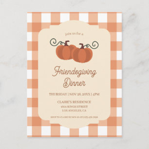 Friendsgiving Dinner Thanksgiving Party Holiday Postcard