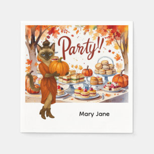 Friendsgiving Fall Party Napkins – Cosy Autumn 