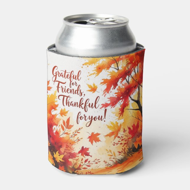 Friendsgiving fall themed  can cooler (Can Front)