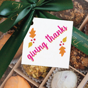 Friendsgiving Feast   Pink & Gold Favour Tags