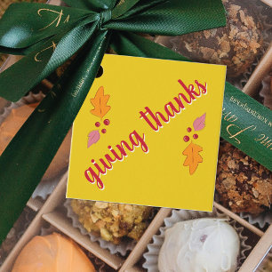 Friendsgiving Feast   Red & Yellow Favour Tags
