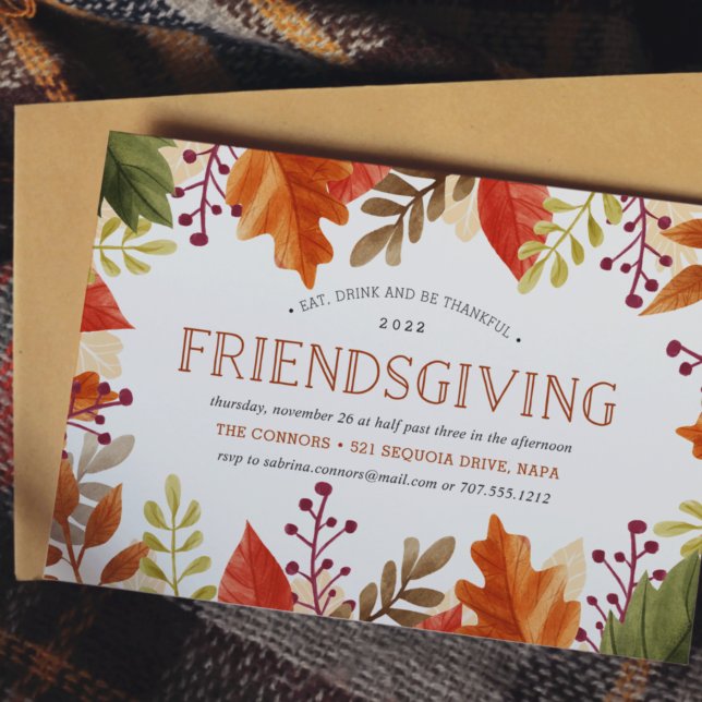Friendsgiving Feast Thanksgiving Dinner Invitation (Creator Uploaded)