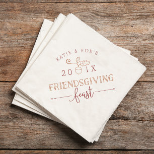 Friendsgiving Feast Thanksgiving Napkin