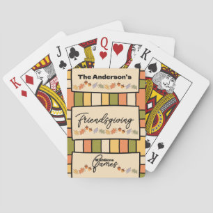 Friendsgiving Groovy Deck of Playing Cards