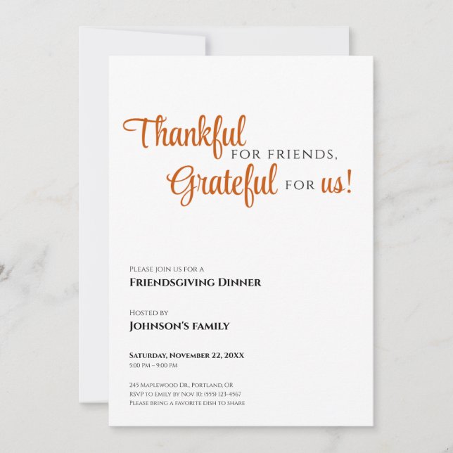 Friendsgiving Invitation (Front)
