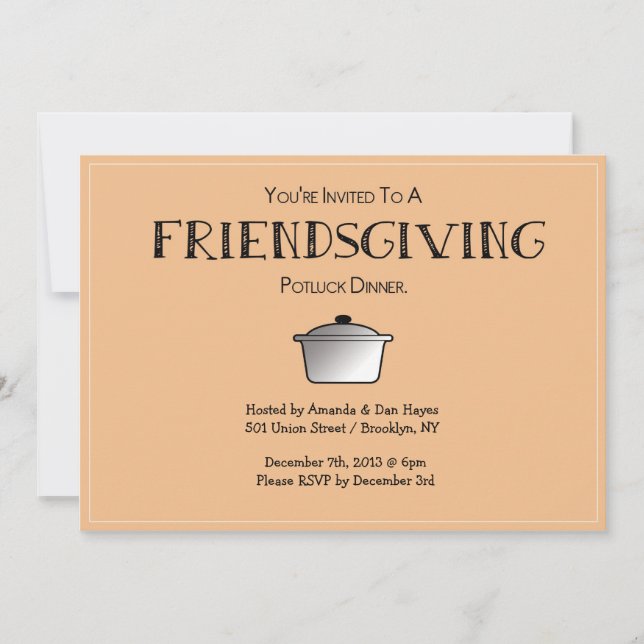 FRIENDSGIVING Invitation!  - Customisable! Invitation (Front)