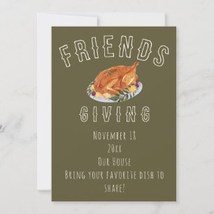 Friendsgiving Invitation Watercolor 