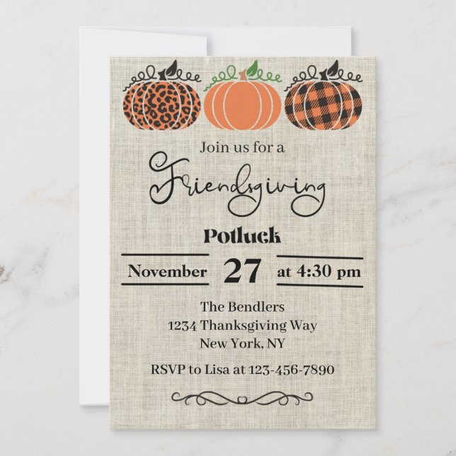 Friendsgiving Party Invitation (Front)
