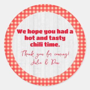 Friendsgiving Potluck Chilli Cook Off Thanksgiving Classic Round Sticker