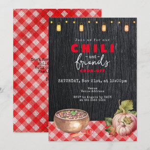Friendsgiving Potluck Chilli Cook Off Thanksgiving Invitation