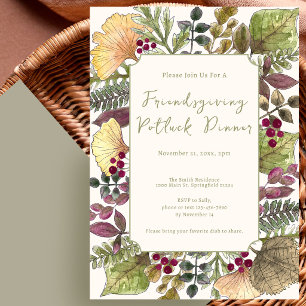 Friendsgiving Potluck Dinner Invitation