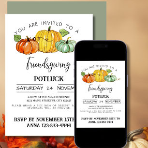 Friendsgiving Potluck Invitation