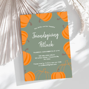 Friendsgiving Potluck Invitation