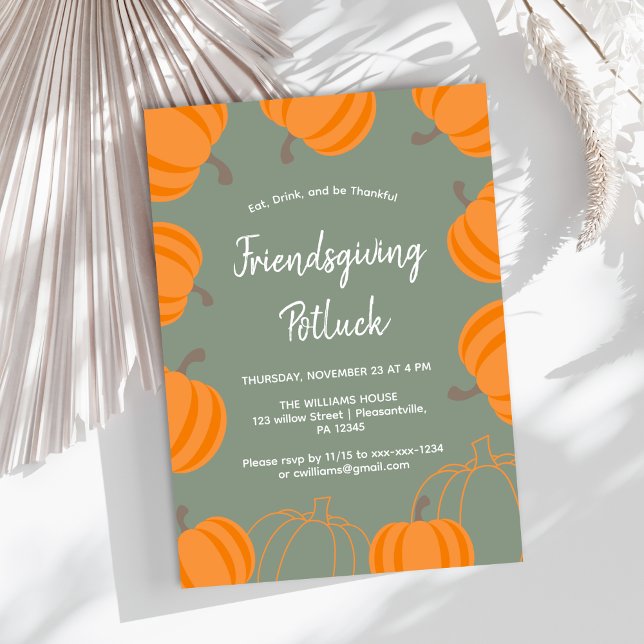 Friendsgiving Potluck Invitation (Creator Uploaded)