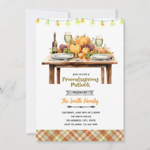 Friendsgiving Potluck party Invitation