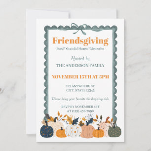 Friendsgiving Pumpkin Invitation