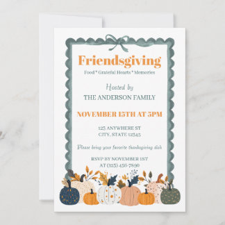 Friendsgiving Pumpkin Invitation