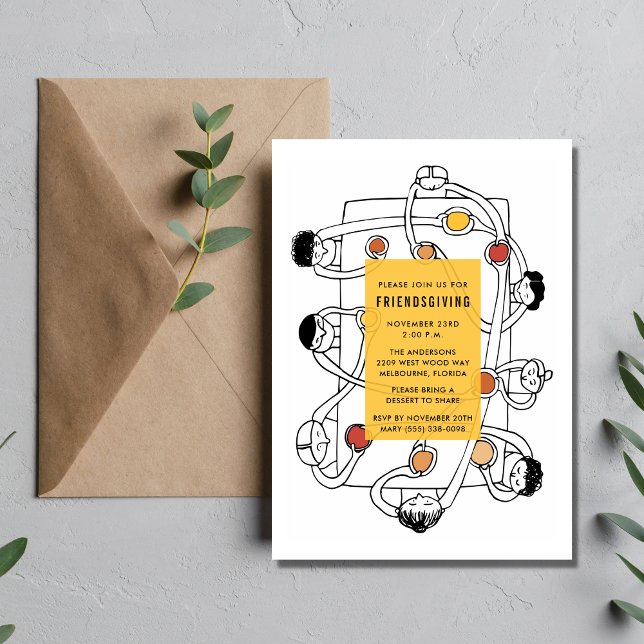 Friendsgiving Thanksgiving Dinner Invitation (Creator Uploaded)