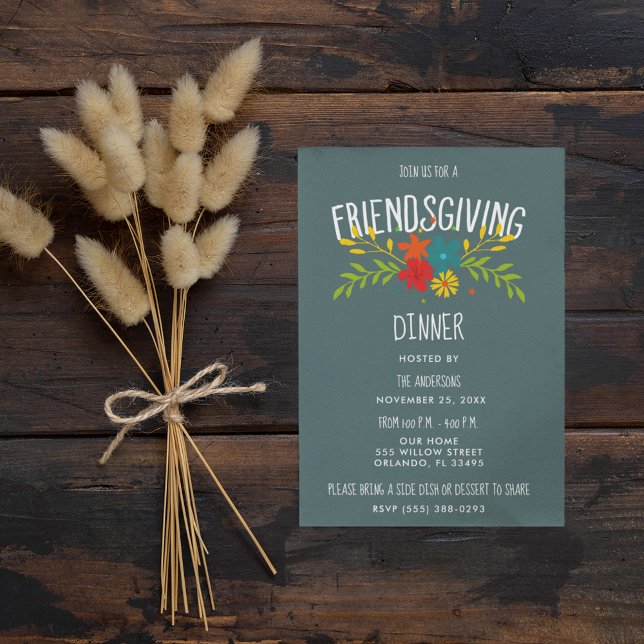 Friendsgiving Thanksgiving Dinner Party Invitation (Creator Uploaded)