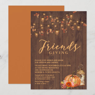 Friendsgiving Thanksgiving Holiday Invitation