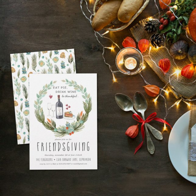 Friendsgiving Thanksgiving Party Invitation (Creator Uploaded)