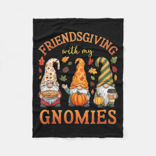 Friendsgiving With My Gnomies Friends Thanksgiving Fleece Blanket