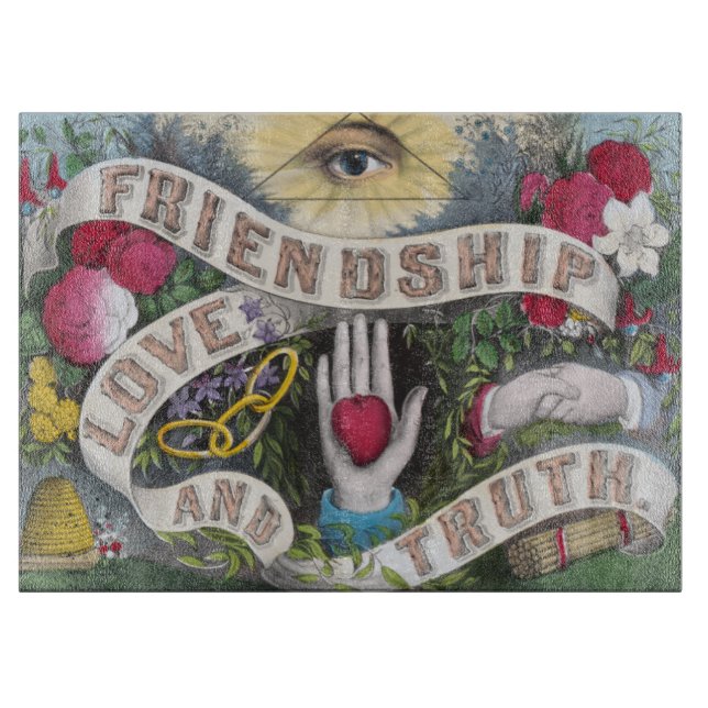 Friendship and Thruth Cutting Board (Front)